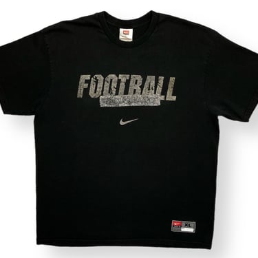 Vintage 90s/00s Nike Football University of Colorado Buffaloes Center Swoosh Double Sided Faded Graphic T-Shirt Size XL 