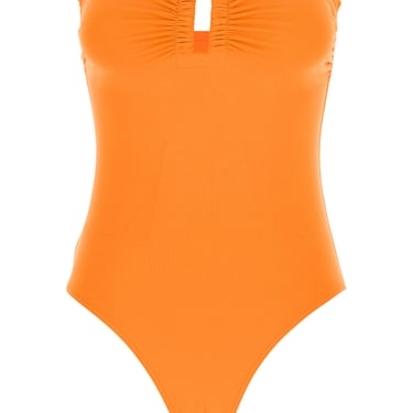 Eres 'Cassiopee' Orange One-Piece Swimsuit With Back Neckline In Tech Fabric Woman
