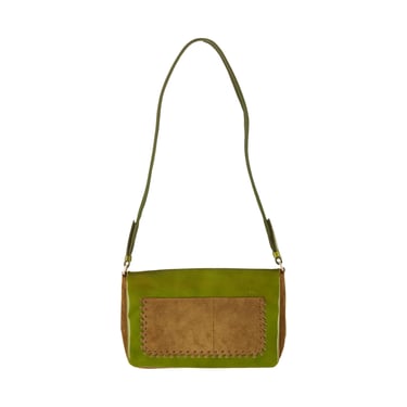 Prada Green Suede Shoulder Bag
