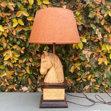 Vintage Horse Lamp -- Horse Lamp -- Vintage Table Lamp -- Equestrian Lamp -- Equestrian Decor -- Vintage Horse Head Lamp 