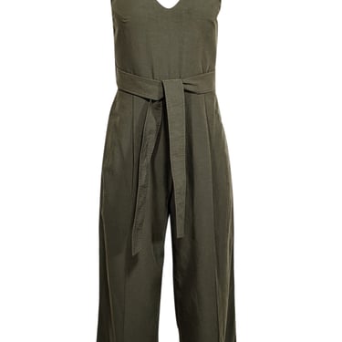 Club Monaco - Green Sleeveless Tie-Back Jumpsuit Sz 2