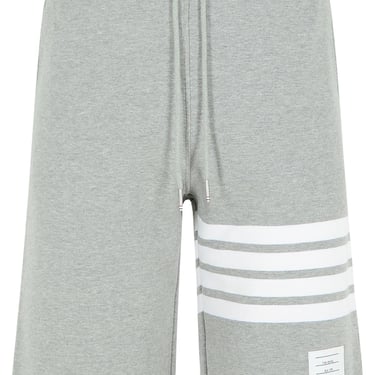 Thom Browne '4-Bar' Grey Cotton Bermuda Shorts Men