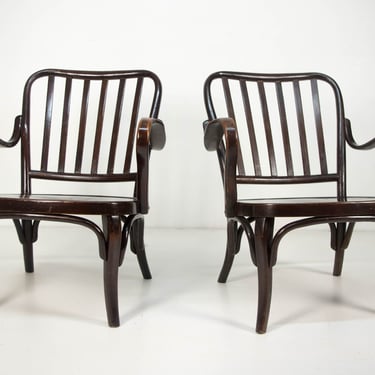 Pair of Armchairs No. 752 by Josef Frank for Thonet, 1930s 