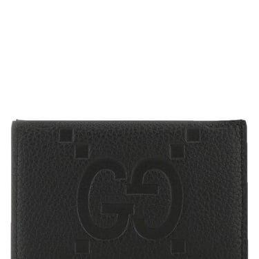 Gucci Men Black Leather Card Holder