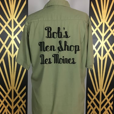 ウェア・シャツ VINTAGE CALIF BOWLING SHIRT & UNIFORM CO 1950s bowling shirt, lancer california, vintage mens shirt