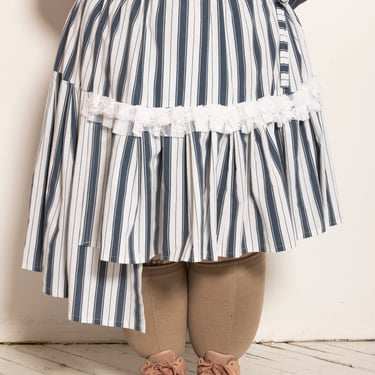 makmak - Striped Asymmetrical Skirt (S-5X)