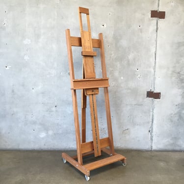 Vintage Solid Mahogany Painting Easel