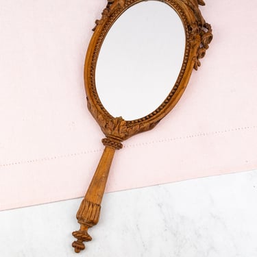 Antique French Belle Époque Hand-Carved Mirror