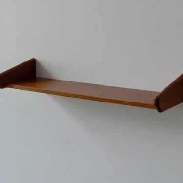 Danish Teak Floating Wall Shelf (32