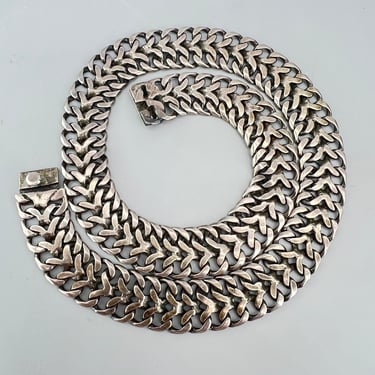 1940s Mexico Silver Necklace 