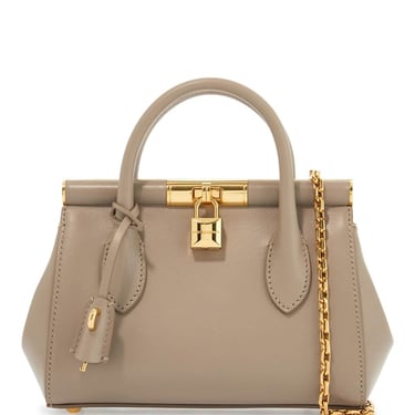 Dolce & Gabbana Taupe Leather Handbag With Lock Women