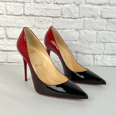 CHRISTIAN LOUBOUTIN Kate 100 iridescent leather pumps
