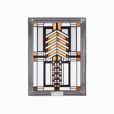 Frank Lloyd Wright Reproduction Stained Glass Window 