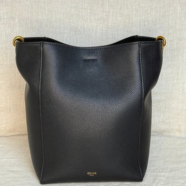 Celine Black Seau Sangle Bucket Bag
