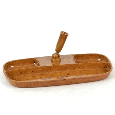 Helit pen holder with tray Bakelite brown 20s 30s Art Deco storage for desk fountain pen holder vintage pen fountain pen design 