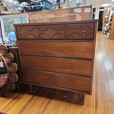 Bassett Tall Chest with Wave Pattern