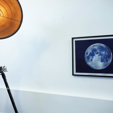 Framed Moon Cyanotype 25" x 33"