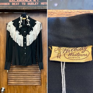 トップス 50's Vintage Western Shirt LAS VEGAS Vintage 1940s/1950s Las Vegas by COWBOY JOE Rayon Gabardine