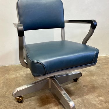 Gardner Leaver for Steelcase black leather chair | Vintage On