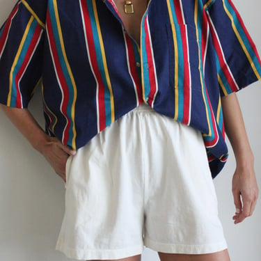 Vintage Bright & Colorful Striped Button Down