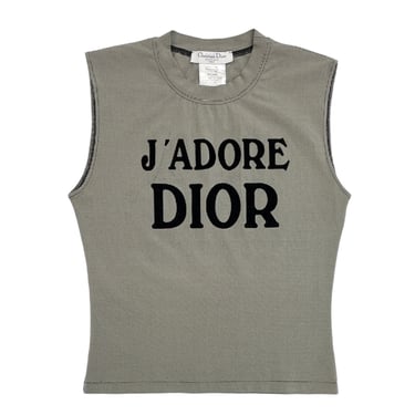 Dior J'Adore Houndstooth Logo Tank Top