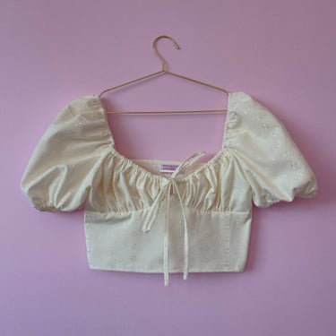 Posie Blouse in Broderie Anglaise in White