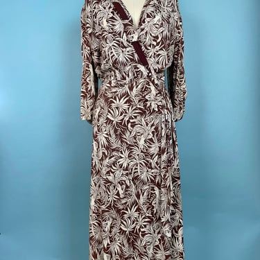Vintage 1940s Fairy Rayon Jersey Fairy Novelty Dress Lrg XL 