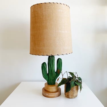 Ranch Oak Cactus Table Lamp + Shade