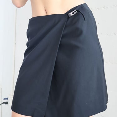 GUCCI by Tom Ford 1998 Wool Wrap Skirt with Built in