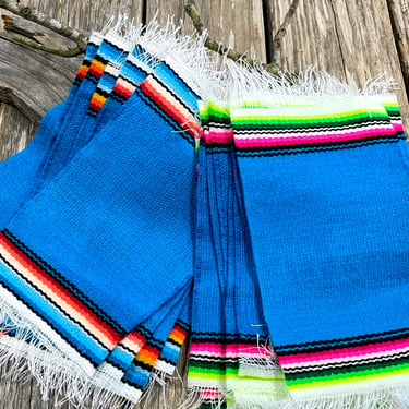 VINTAGE: 20pcs - Mexican Woven Mini Craft Zarapes -  Made in Mexico - Crafts - Fiesta - Crafts - SKU 28-C2-00034017 