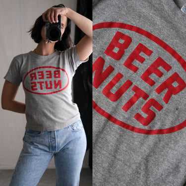 Vintage 80s Beer Nuts Tee Shirt | Champion Tee Shirt | 1980s Single Stitch, Worn In, Super Soft, Tee Shirt 