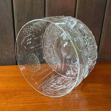 1 Vintage Nuutajarvi Iittala Flora 9.5 Round Glass Bowl Oiva Toikka Design Finland Mid-Century Scandinavian 