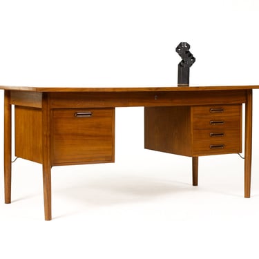 Danish Modern / Mid Century Large Walnut Desk — Gunnar Nielsen Tibergaard 