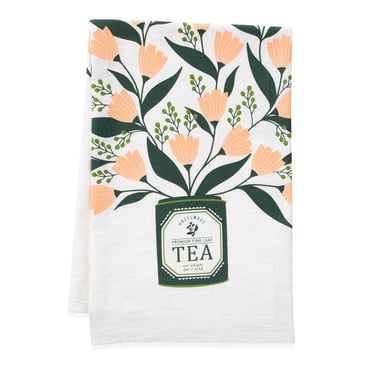 HAZELMADE - Tea Tin Bouquet Tea Towel / Kitchen Decor / Midwest Made