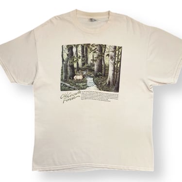 Vintage 1999 Old Growth Forrest Pacific North West Thrashed Nature/Art Portrait Graphic T-Shirt Size XL 