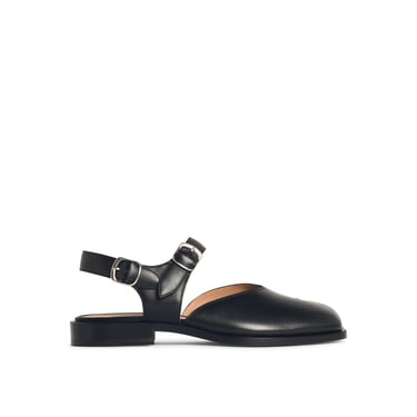 Maison Margiela 'Tabi' Black Leather Sandals Men