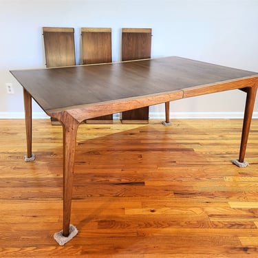 Mid Century John Van Koert for Drexel Dining Table, Expandable to 98 Inches 