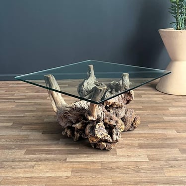 Mid-Century Modern Freeform Rustic Root Coffee Table, c.1970’s 