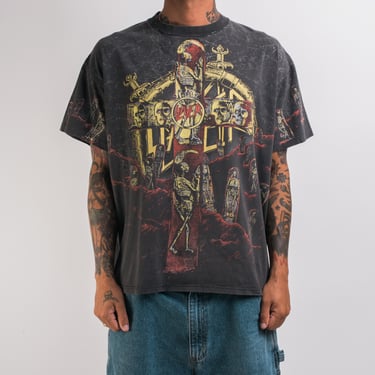 Vintage 1991 Slayer Seasons In The Abyss All Over Print T-Shirt 