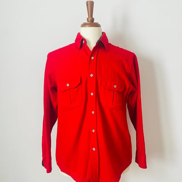 Vintage Black Duck / Red / Flannel Button Up Shirt / Unisex / FREE SHIPPING 