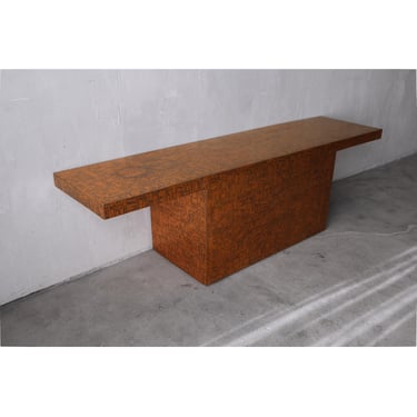 1970's Embossed Copper Low Console Table 