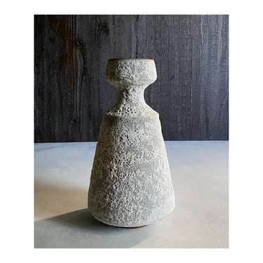 SHIPS NOW- Ceramic Stoneware Rustic Modern Vase for Flowers - sara paloma pottery handmade studio pottery mcm textural lava glaze 