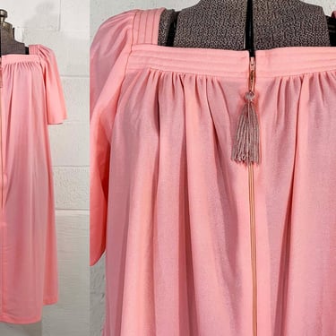 Vintage Nightgown Sears Pajamas Take-Along PJ Sleep Salmon Pink Sleepwear Dress Nightshirt Short Sleeve XXL NOS Deadstock 1960s 