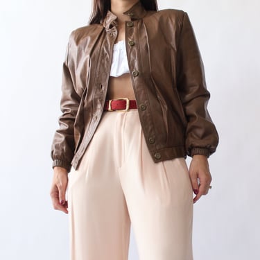 Vintage Mocha Leather Jacket