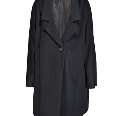 Marina Rinaldi - Black Wool Long Coat Sz 18