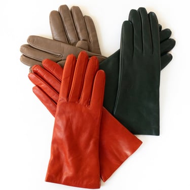 Leather Gloves in Red