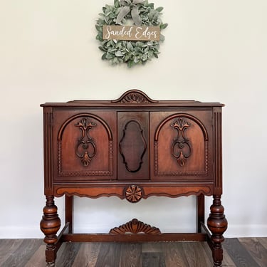 Petite Server, Antique Buffet, vintage dining table 