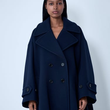 Chloé Women Double-Breasted Wool-Blend Coat