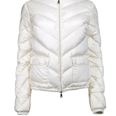 Moncler - Ivory Light Puffer Coat Sz M