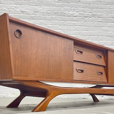 PREORDER // Long + Low Mid Century MODERN styled Teak CREDENZA media stand 
